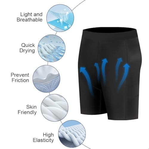 AUYAO Mens Compression Shorts, Mens Compression Base Layer Shorts with Phone Pockets, Mens Tight Dry Sports Shorts, Sports Undershorts Running Base Layer Shorts for Workout Cycling Gym Running — view 4