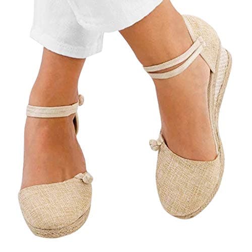 Wedge Espadrilles Sandals For Women Wide Fit Ladies Walking Sandals With Arch Support Lightweight Comfy Slides Versatile Minimalist Sliders Breathable Casual Slides Pillowy Cushioned Shoes — view 5