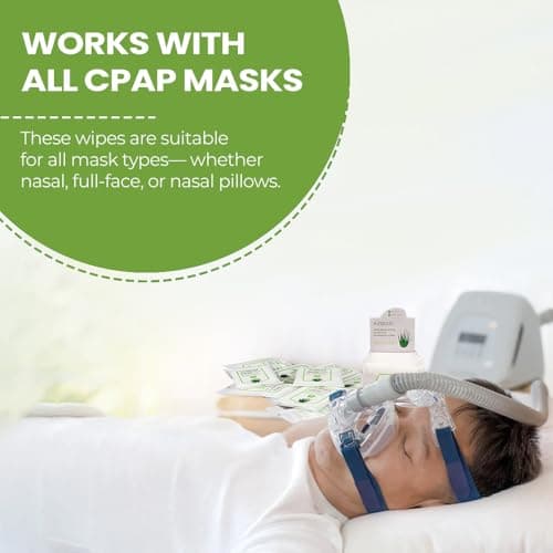 CPAP Mask Wipes (12 Travel Packs x 10 Wipes) 100% Cotton Unscented — view 5