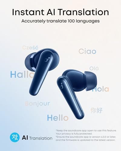 soundcore Liberty 5 by Anker, Noise-Cancelling Wireless Earbuds, 2x Stronger Voice Reduction, Real-Time Adaptive Noise Cancellation,Fast Charging,Dolby Audio, 6 Mic AI Calls (Abyss Blue) — view 5