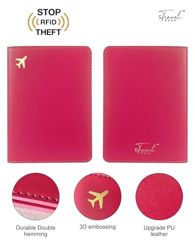 toTravelGear Passport Holder for Travel Essentials RFID Blocking PU Leather — view 3