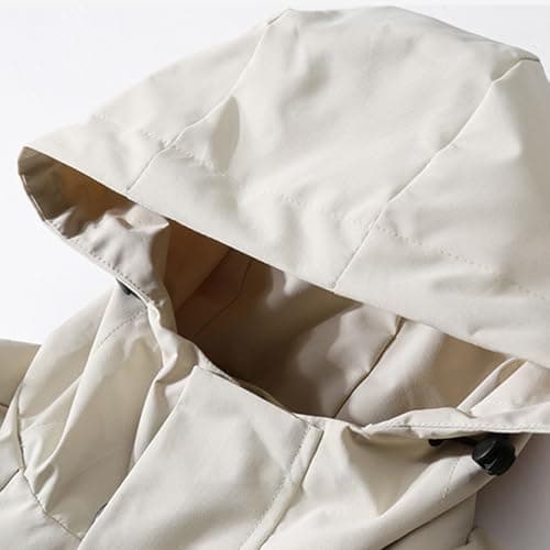 Womens Lightweight Waterproof Jacket, Casual Outdoor Raincoats with Hooded, Breathable Zip Up Softshell Jackets with Pockets, for Spring Fall Winter — view 2