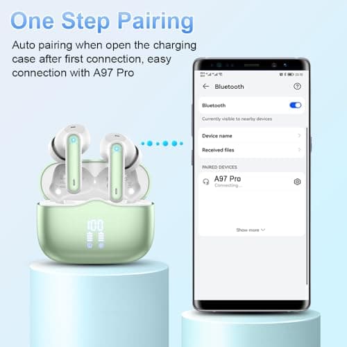 Wireless Earbuds Bluetooth 5.4 with HiFi Stereo Bass, 40H In‑Ear Earphones — view 6