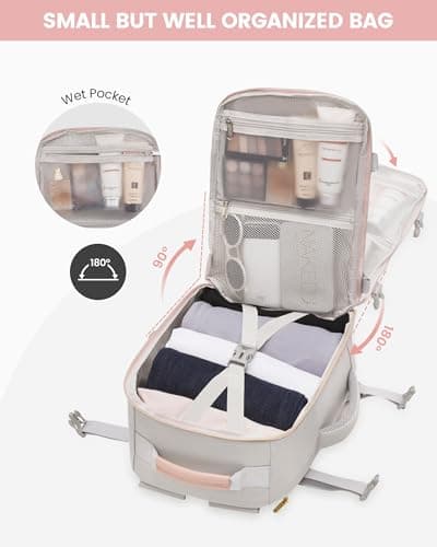 LOVEVOOK Ryanair Cabin Bags 40x30x20 Underseat Travel Bag Backpack Carry-On — view 3