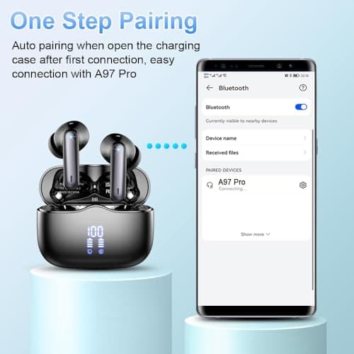 Wireless Earbuds Bluetooth 5.4 with HiFi Stereo Bass, 40H In‑Ear Earphones — view 6