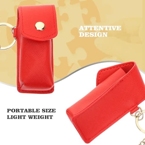 Portable Keychain Lipstick Holder Bag for Travel and Hiking — view 3