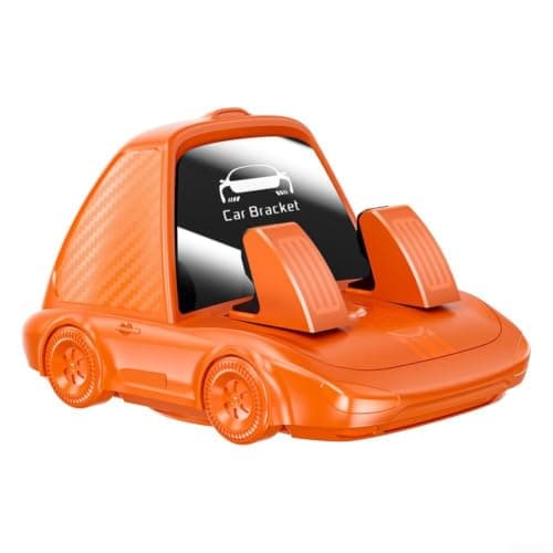Adjustable Car Phone Mount 8x8cm Compact Design(Orange)