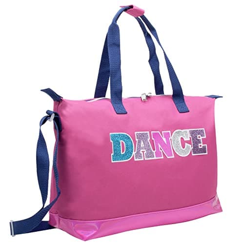 MADISON & DAKOTA Over the Shoulder Garment Dance Bags for Girls, Teen Dancers, Costumes, Boys | Holographic Glitter Dance Workout Bag for Kids, Competitions (Dance 1) — view 2