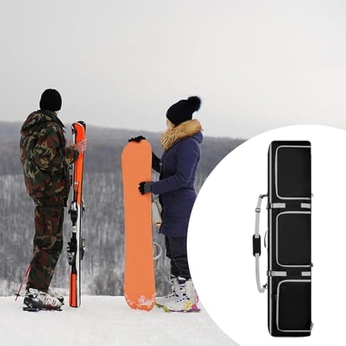 blloocod Durable 600D Polyester Ski Bag for Travel,Grey — view 3