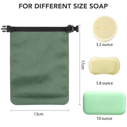 Uliya Travel Soap Bag Waterproof Leakproof Soap Dishes Case Box (Green) — view 6