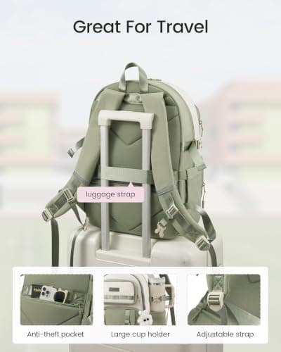 LOVEVOOK Cute School Bags for Girls, 17.3 Inch Large Laptop Backpack Womens — view 6