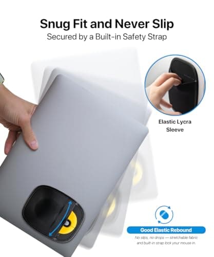 Afterplug Stick-On Mouse Holder for Laptop, 3M Adhesive Elastic Pouch — view 5