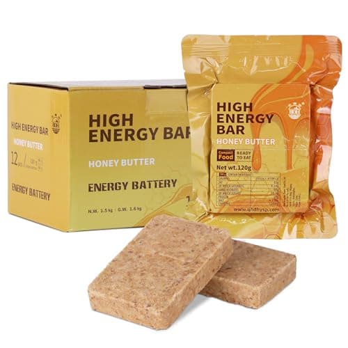 Honey Butter Flavour Emergency Food, High Energy Biscuits, 12 Pack