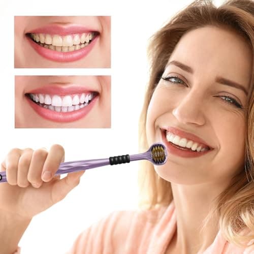 Yanayi 3 Sided Toothbrush,360 Degree Adult Soft Bristles Soft Toothbrush - Travel-Friendly Bristle Daily Cleaning Brushing Tool for Kids Toddler Adult at Home Bathroom — view 5