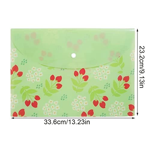 Plastic Wallets A4 Wallets Folders Document Organiser Floral Filing Document Folders A4 File Envelopes with Snap Closure 4pcs — view 6
