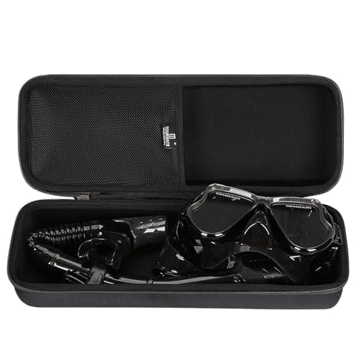 Tourmate Hard Storage Case for Greatever/Ezire/JRing/Aegend/HIKOTEY/Dry Snorkel Set,Travel Case for PIYAZI/Seovediary/Kwambiri/ZipAura Anti-Fog Scuba Diving Mask (Only Box) (Black)