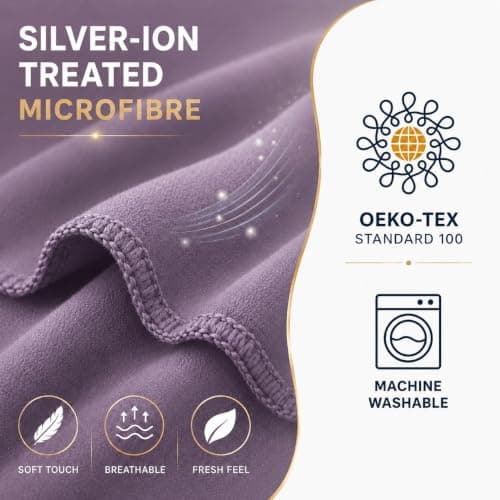 Microfibre Towel - 250 GSM Highly Absorbent Gym Towel & Travel Towel, 30*50CM Lightweight Quick Dry Towels for Adults, Soft Sports Towel for Swimming, Yoga, Camping, Hiking & Beach Velvet Aubergine — view 5