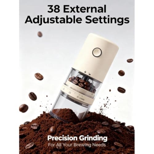 Qhsgdbgem Burr Coffee Grinder, USB Type-C Charging for Anywhere Use — view 5