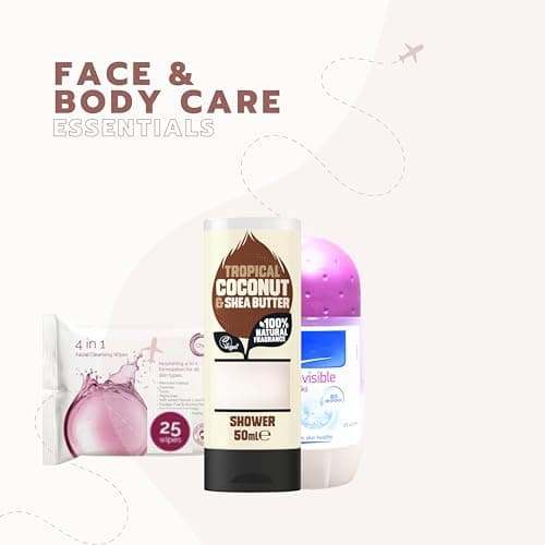 Fabylz Mart Travel Size Toiletries Essentials Women Mini Set Miniature for Vacation, Holidays, Hospital Maternity | Clear Travelling Bag | Airport Security Approved — view 4