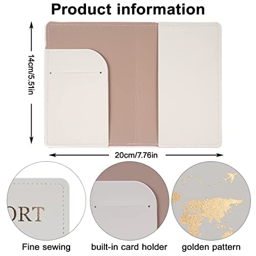 Firlink 2 Pcs Passport Holder, PU Leather Passport Cover — view 2
