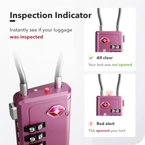 NovLock Suitcase Locks, TSA Approved Luggage Locks, 4-Digit Travel Padlocks — view 5