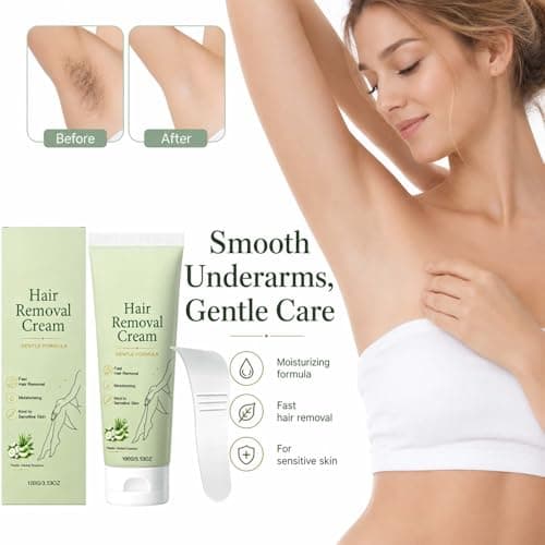 Lumivona Natural Gentle Hair Removal Cream, Lumivona Hair Removal Cream for All Women & Men, HairRemoval Cream for Arms, Legs, Underarms, Hydrating Formula, Suitable for Sensitive Skin (2PC) — view 3