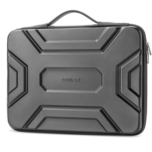 DOMISO 15.6 inch Laptop Sleeve with Handle Shockproof Waterproof EVA Protective Case for 16" MacBook Pro/Max M2 M1 2019-2023,15"-16" HP Dell Asus Laptop,Dell XPS 15, Dark Grey