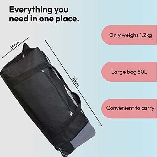 iN Suitcase Large - Foldable Wheeled Holdall - Travel Bag with Wheels — view 6