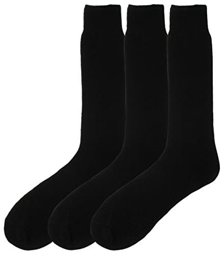 Thermal Socks 3 Pairs Mens Short Black 6-11