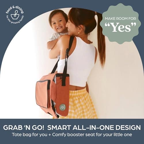 Dreambaby Grab ‘N Go Kids Booster Seat – Portable Travel Toddler High Chair for Dining (6M-3Y) with Storage & Shoulder Strap – Lightweight and Compact — view 5
