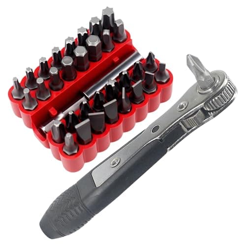 33 in 1 Right Angle Screwdriver, Mini Reversible Ratcheting Ratchet Wrench
