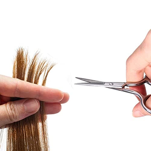 Stainless Steel Facial Hair Scissors - Small Straight Tip Scissors for Eyebrows, Nose, Moustache, Beard & Eyelash — view 4