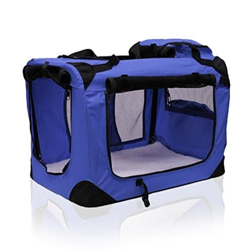 Petbarn Portable Soft Fabric Pet Carrier Folding Dog Cat Puppy Travel Transport Bag (Extra Large, Blue) — view 4
