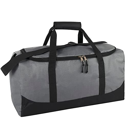 20 Inch, 40 Liter Duffel Bag for Men, Women, Teens – Travel Weekender Overnight Carry-on Shoulder Duffel Tote Bag (Grey)