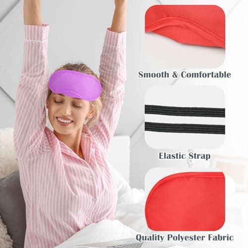 40 Pcs Colored Sleep Eye Mask Shade Cover, Sleep Eye Mask for Men Women Kids, Individual Pack Sleeping Blindfold Eye Shade Cover for Travel, Plane, Hotel, Party — view 4
