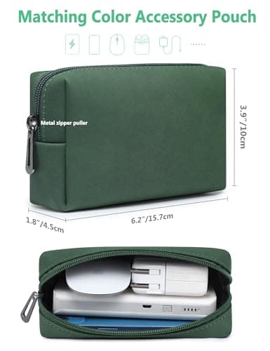 HYZUO 13.3-14 Inch Laptop Case Sleeve with Stand Feature, Midnight Green — view 5