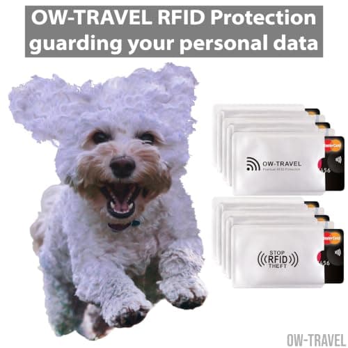 OW-Travel RFID Card Holder Bank Card Protector Sleeves TUV Certified 10 Pcs — view 2