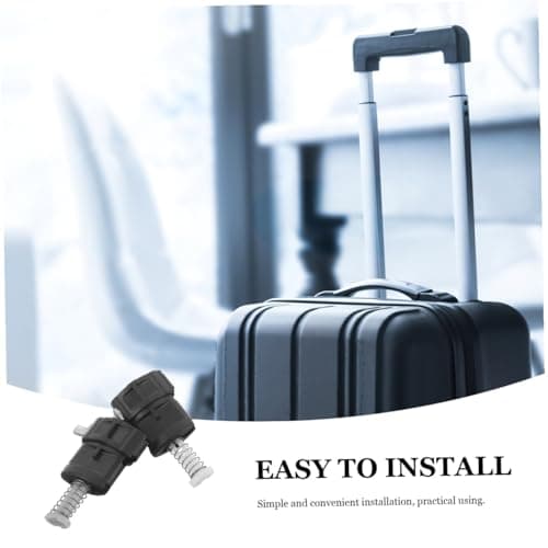 FRCOLOR 2Pcs Luggage Handle Replacement Clips, PVC Locking Tongue, Black — view 3