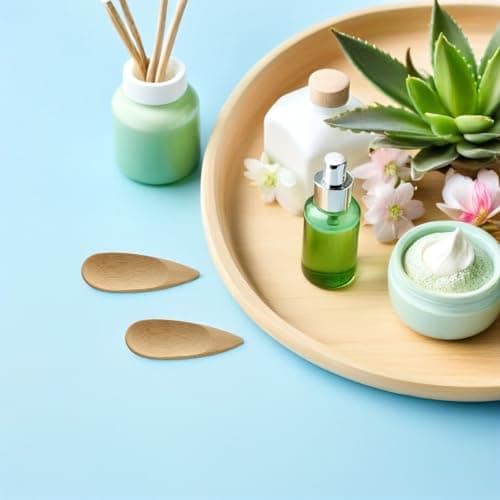 20pcs Bamboo Face Cream Spatula for Creams and Lotions, Beige — view 4