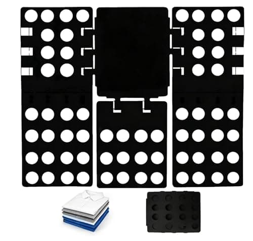 Clothes Folding Board, Durable Adult T Ahirt Folder, Easy And Fast Plastic Shirt, Folding Boards For Clothes For Kid And Adult To Fold Black Folding Board