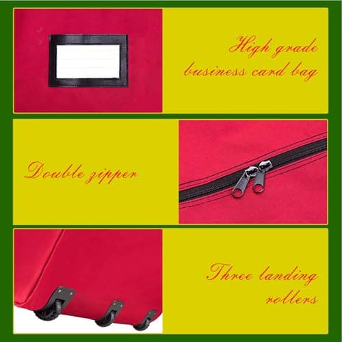 Christmas Tree Bag Waterproof Organizer with Wheels and Handles — view 4