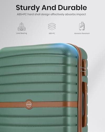 Kono Cabin Hard Shell Suitcase, Lightweight ABS+PC Carry On Hand Luggage — view 3
