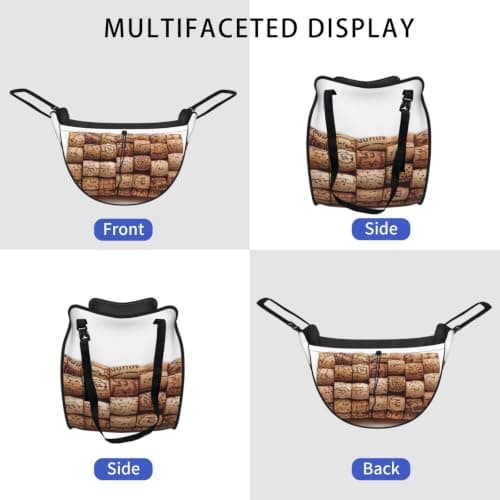 Car Back Seat Organizer Bag Adjustable Straps and Drawstring Closure — view 2