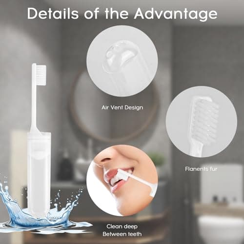 5PCS Portable Travel Dental Kit with Folding Toothbrushes & Mini Toothpaste - Toiletries for Home and Business Trips — view 3