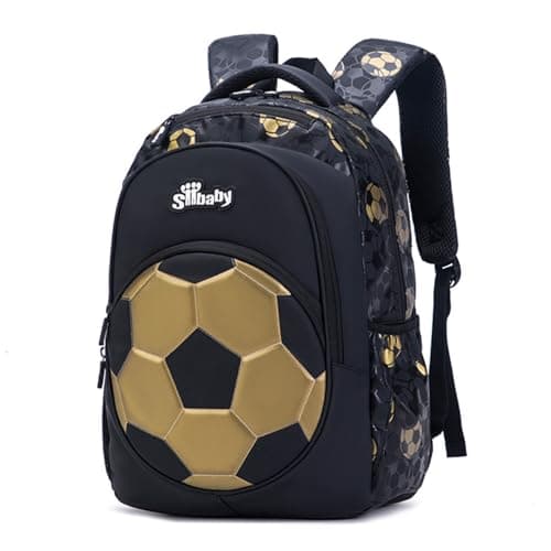 Kids Football School Backpack for Boys & Teens, Lightweight Water Resistant