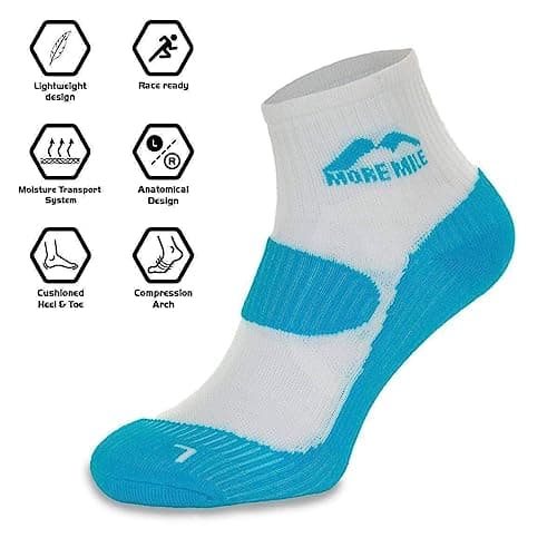 More Mile Womens Limited Edition 5 Pair Pack London Running Socks, Mixed, 5-8 shoe — view 2