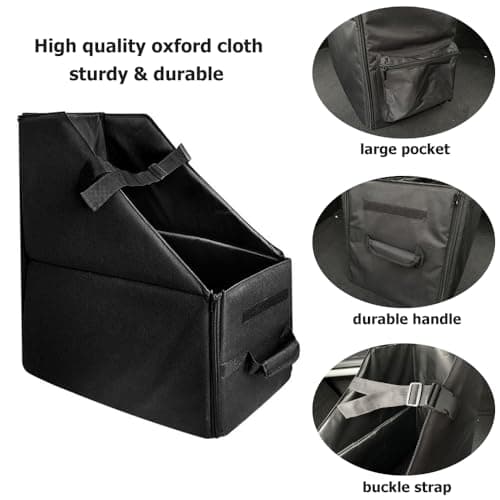 FCOUIID Folding Bike Storage Box - Outdoor Bicycle Travel Protection Case Car Trunk Backseats Transport Pack Accessories, 23" H x 23" L x 11.5" W — view 3