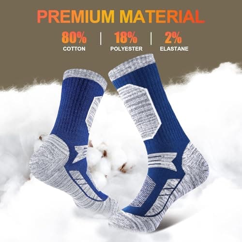 Niofind Mens Thermal Socks Thick Warm Winter Socks, 5 Pairs Multicolor 6-8 — view 5