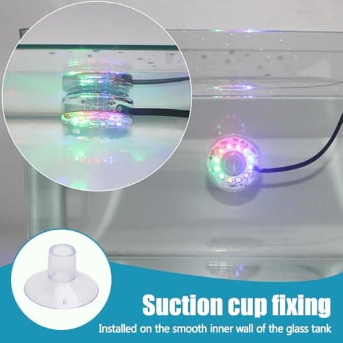 LED Aquarium Light, USB 5V 3W RGB Multicolor Underwater LED Lights Waterproof ABS Fish Tank Lamp for Aquariums Fish Tanks — view 6