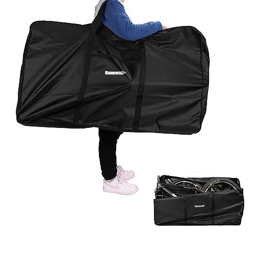 SUNELFFY 26 inch Folding Bike Bag Bike Travel Bag Case Fits 26 inch or below Folding Bikes, Bicycle Transport Case for Air,Train Travel Bike Transport Bag (for 27.5 inch Bike Travel Bag)